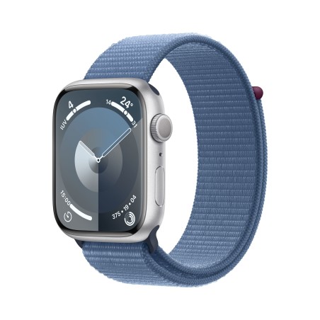 Apple Watch Series 9 45 mm Digitale 396 x 484 Pixel Touch screen Argento Wi-Fi GPS (satellitare)