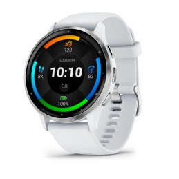 Garmin Venu 3 3,56 cm (1.4") AMOLED Digitale 454 x 454 Pixel Touch screen Argento, Bianco Wi-Fi GPS (satellitare)