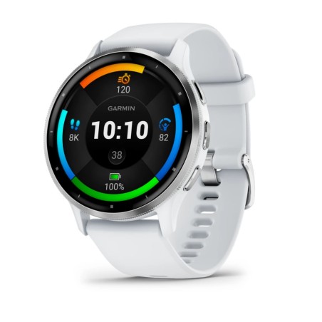 Garmin Venu 3 3,56 cm (1.4") AMOLED Digitale 454 x 454 Pixel Touch screen Argento, Bianco Wi-Fi GPS (satellitare)