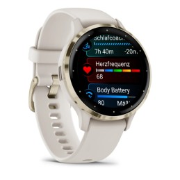 Garmin Venu 3S 3,05 cm (1.2") AMOLED Digitale 390 x 390 Pixel Touch screen Oro, Avorio Wi-Fi GPS (satellitare)