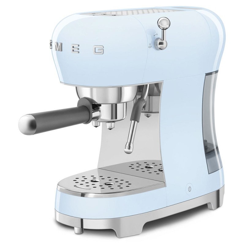 Smeg Macchina da Caffè Espresso Manuale 50's Style – Azzurro LUCIDO – ECF02PBEU