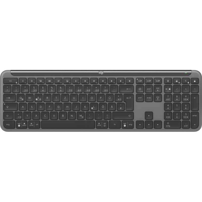 Logitech K950 Signature Slim tastiera RF senza fili + Bluetooth QWERTZ Tedesco Grafite