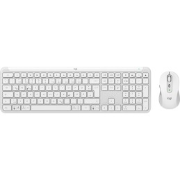 Logitech MK950 Signature Slim tastiera Mouse incluso RF senza fili + Bluetooth QWERTZ Tedesco Grafite, Bianco