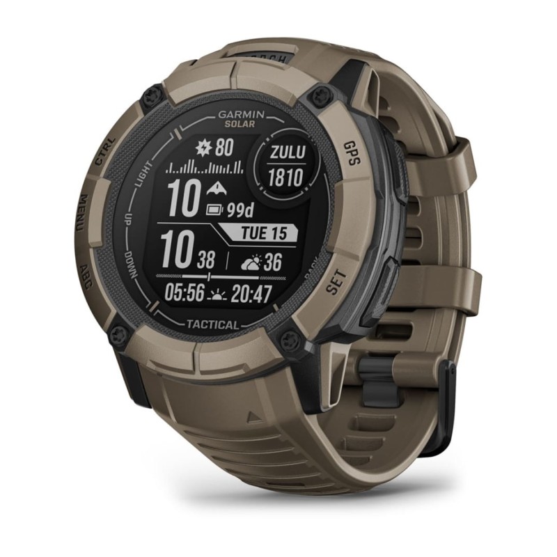Garmin Instinct 2X Solar Tactical Edition 2,79 cm (1.1") MIP 50 mm Digitale 176 x 176 Pixel Touch screen Verde GPS (satellitare)