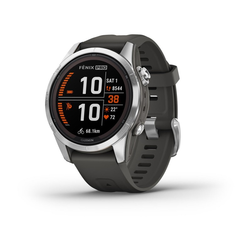 Garmin fēnix 7S Pro 3,05 cm (1.2") MIP 42 mm Digitale 240 x 240 Pixel Touch screen Argento Wi-Fi GPS (satellitare) Garmin fēnix 7S Pro 3,05 cm (1.2") MIP 42 mm Digitale 240 x 240 Pixel Touch screen Argento Wi-Fi GPS (satellitare)