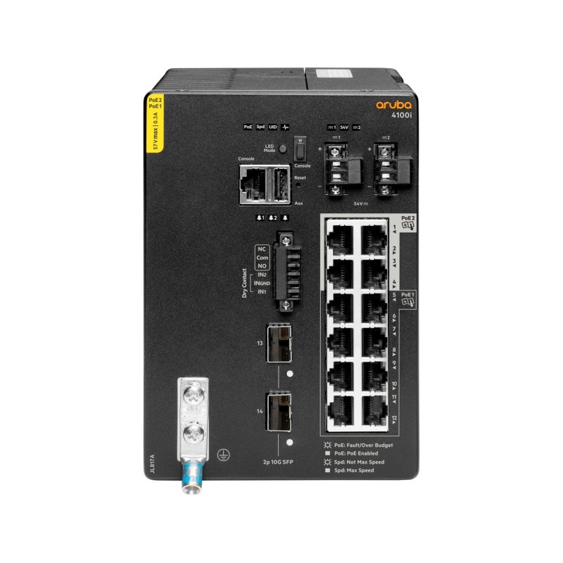 Aruba 4100i Gestito L2 Gigabit Ethernet (10 100 1000) Supporto Power over Ethernet (PoE) 4U Nero