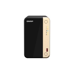 QNAP TS-264 NAS Tower Collegamento ethernet LAN Nero, Oro N5095