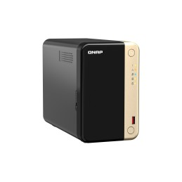 QNAP TS-264 NAS Tower Collegamento ethernet LAN Nero, Oro N5095