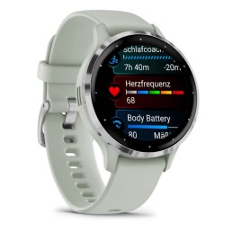 Garmin Venu 3S 3,05 cm (1.2") AMOLED Digitale 390 x 390 Pixel Touch screen Grigio, Argento Wi-Fi GPS (satellitare)
