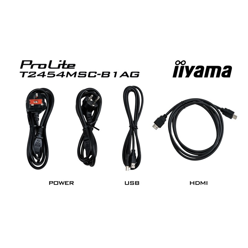 iiyama ProLite T2454MSC-B1AG computer monitor 23.8" 1920 x 1080 pixels Full HD LED Touchscreen Multi-user Black