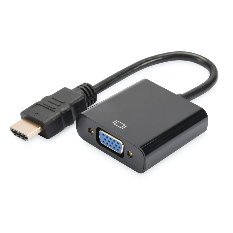 DIGITUS HDMI Adapter HDMI-A a VGA St./Bu. Nero