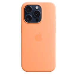 Apple Custodia MagSafe in silicone per iPhone 15 Pro - Aranciata