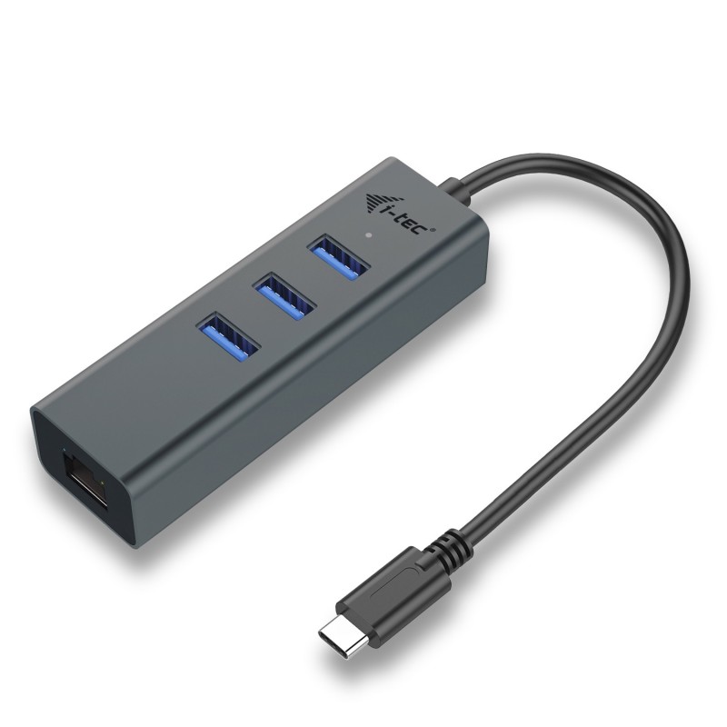 i-tec USB 3.0 Metal HUB 3 Port con Gigabit LAN Adapter