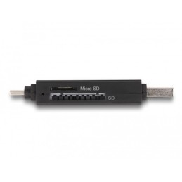 DeLOCK 91004 lettore di schede USB 3.2 Gen 1 (3.1 Gen 1) Type-A Type-C Nero