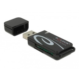 DeLOCK 91602 lettore di schede USB 2.0 Nero