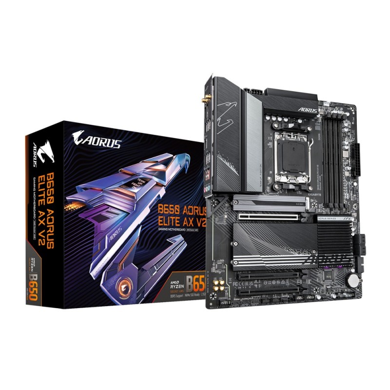 MB GBT AMD AM5 B650 A ELITE AX V2 - AMD Sockel AM5 (Ryzen Zen4) - ATX