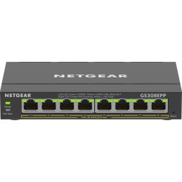 NETGEAR 8-Port Gigabit Ethernet High-Power PoE+ Plus Switch (GS308EPP) Gestito L2 L3 Gigabit Ethernet (10 100 1000) Supporto