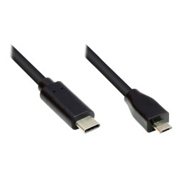 Alcasa GC-M0121 cavo USB 0,5 m USB 2.0 Micro-USB B USB C Nero