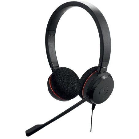 Jabra Evolve 20 MS Stereo Auricolare Cablato A Padiglione Ufficio USB tipo A Nero