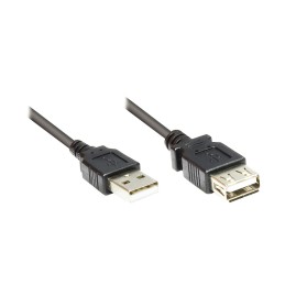 Alcasa 2511-OF2S cavo USB 1,8 m USB 2.0 USB A Nero