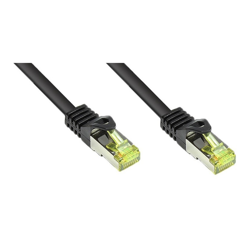 Alcasa 20m, Cat. 7, S FTP cavo di rete Nero Cat7 S FTP (S-STP)