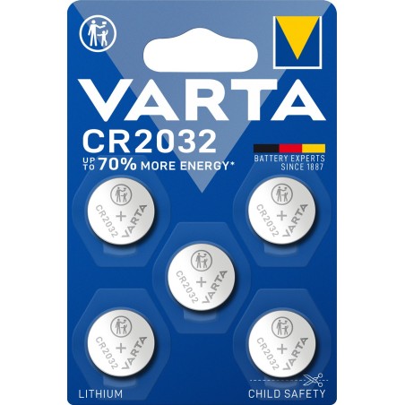 Varta LITHIUM Coin CR2032 (Batteria a bottone, 3V) Blister da 5