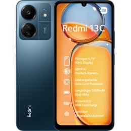 Xiaomi Redmi 13C 17,1 cm (6.74") Doppia SIM 4G USB tipo-C 8 GB 256 GB 5000 mAh Blu, Blu marino