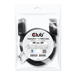 CLUB3D DisplayPort 1.4 HBR3 Cable 2m 6.56ft M M 8K60Hz