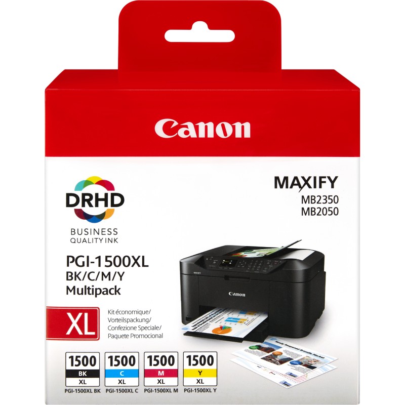 Canon Cartucce d'inchiostro a resa elevata Multipack BK C M Y PGI-1500XL