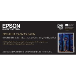 Epson Premium Canvas Satin, in rotoli da 60, 96cm (24'') x 12, 19m.