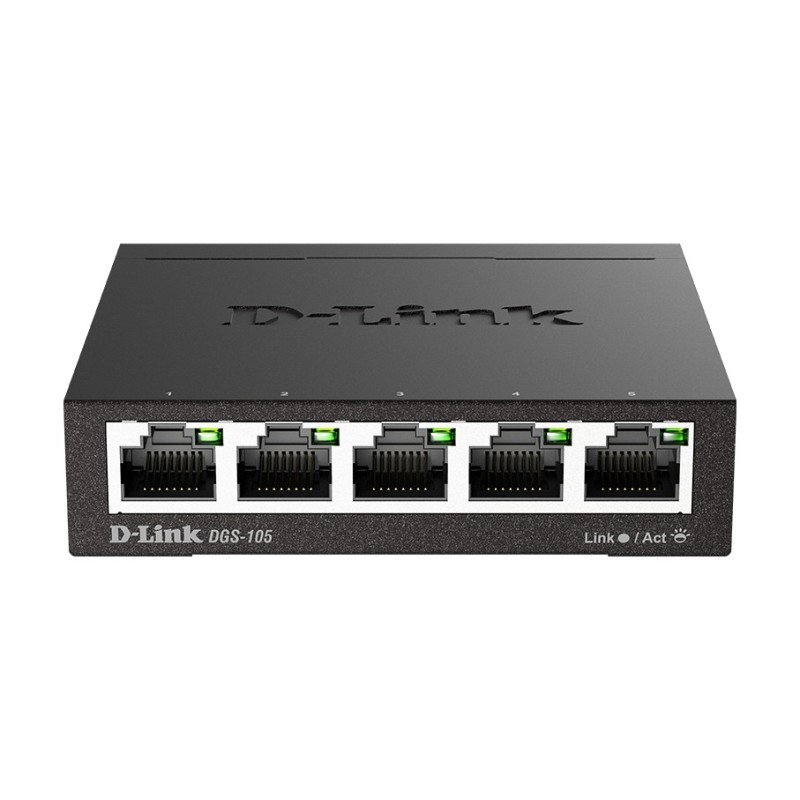 D-Link DGS-105 Non gestito L2 Gigabit Ethernet (10 100 1000) Nero D-Link DGS-105 Non gestito L2 Gigabit Ethernet (10 100 1000) Nero