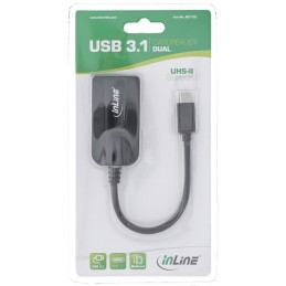 InLine Card reader USB 3.1 USB-C, SD SDHC SDXC, microSD, compatibile con UHS-II