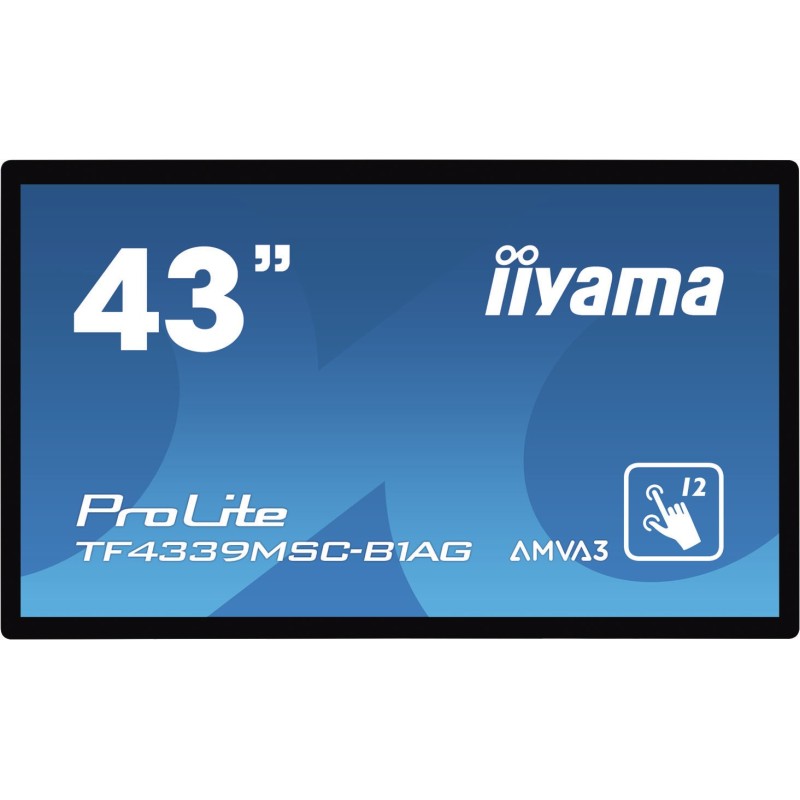 iiyama ProLite TF4339MSC-B1AG computer monitor 43" 1920 x 1080 pixels Full HD LED Touchscreen Multi-user Black