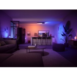 Philips Hue White and Color ambiance Centris Plafoniera Smart (3 punti luce GU10 + LED Integrato) Nera in Alluminio