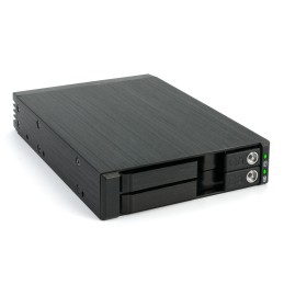 Fantec MR-25DUAL Box esterno HDD SSD Nero