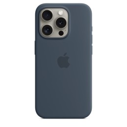 Apple Custodia MagSafe in silicone per iPhone 15 Pro - Blu Tempesta