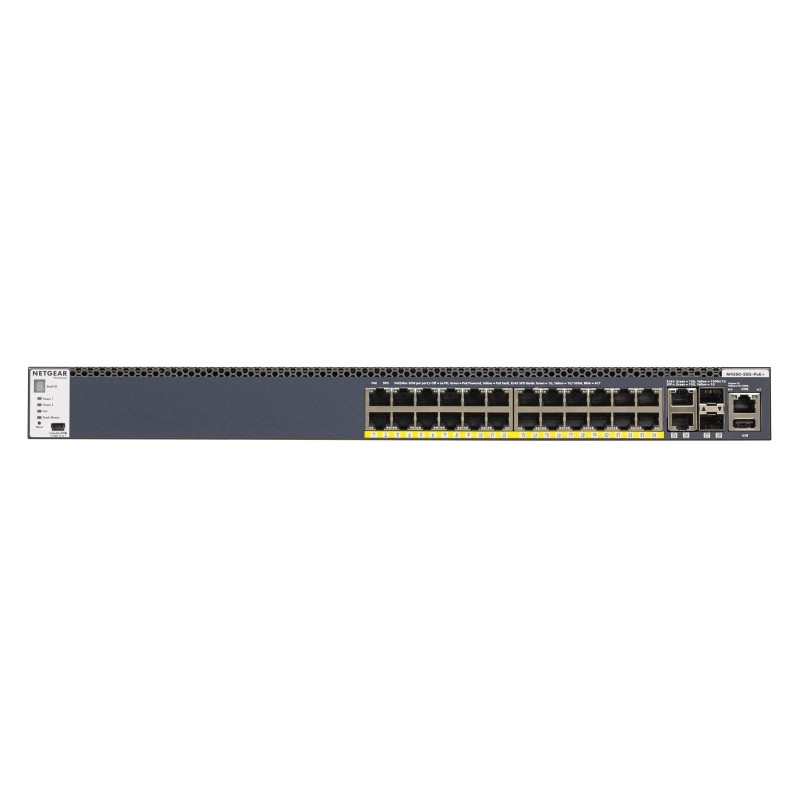 NETGEAR M4300-28G-PoE+ Managed L2/L3/L4 10G Ethernet (100/1000/10000) Power over Ethernet (PoE) 1U Black