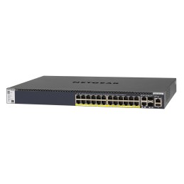 NETGEAR M4300-28G-PoE+ Gestito L2 L3 L4 10G Ethernet (100 1000 10000) Supporto Power over Ethernet (PoE) 1U Nero