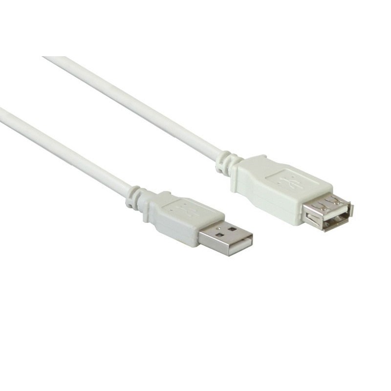 Alcasa 2511-OF2 cavo USB 1,8 m USB 2.0 USB A Bianco