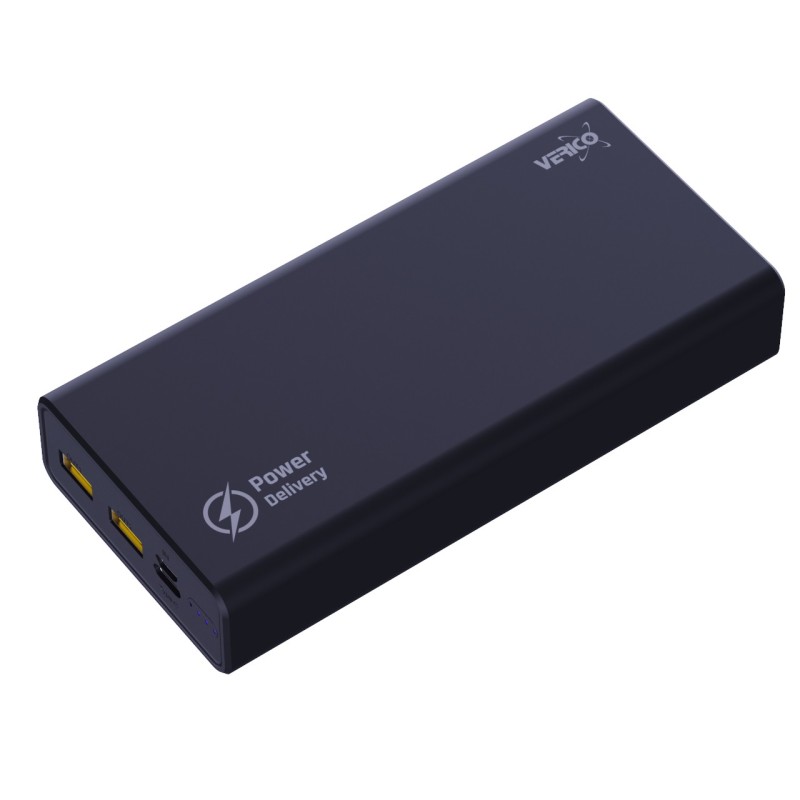 Verico Power Pro PD USB Powerbank, 20,000 mAh, schwarz