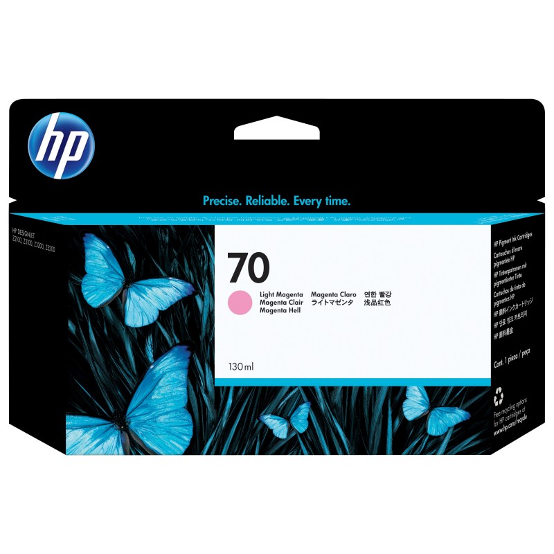 HP 70 130-ml Light Magenta DesignJet Ink Cartridge