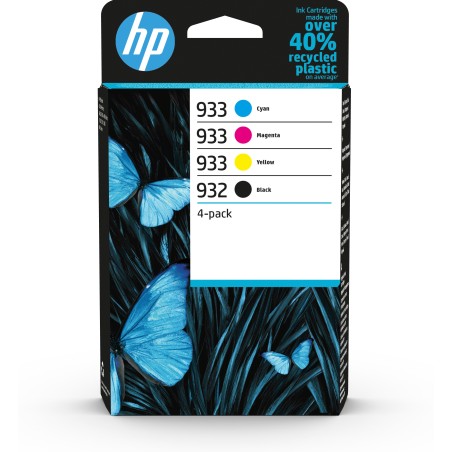HP Confezione da 4 inchiostri originali 932 933 nero, ciano, magenta, giallo