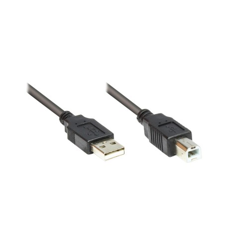 Alcasa 2510-3OFS cavo USB 3 m USB 2.0 USB A USB B Nero