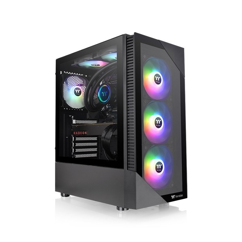 Thermaltake View 200 TG ARGB Mid Tower ATX Gehäuse Sichtfenster schwarz