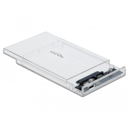 DeLOCK 42621 contenitore di unità di archiviazione Box esterno HDD SSD Trasparente 2.5"