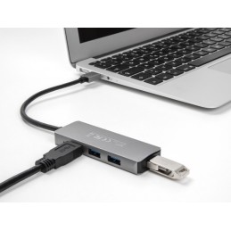 DeLOCK 63171 hub di interfaccia USB 3.2 Gen 1 (3.1 Gen 1) Type-A 5000 Mbit s Grigio