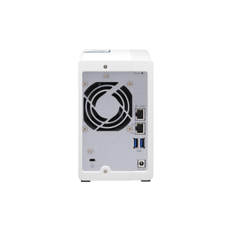 QNAP TS-233 server NAS e di archiviazione Mini Tower Collegamento ethernet LAN Bianco Cortex-A55