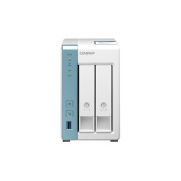 QNAP TS-233 server NAS e di archiviazione Mini Tower Collegamento ethernet LAN Bianco Cortex-A55