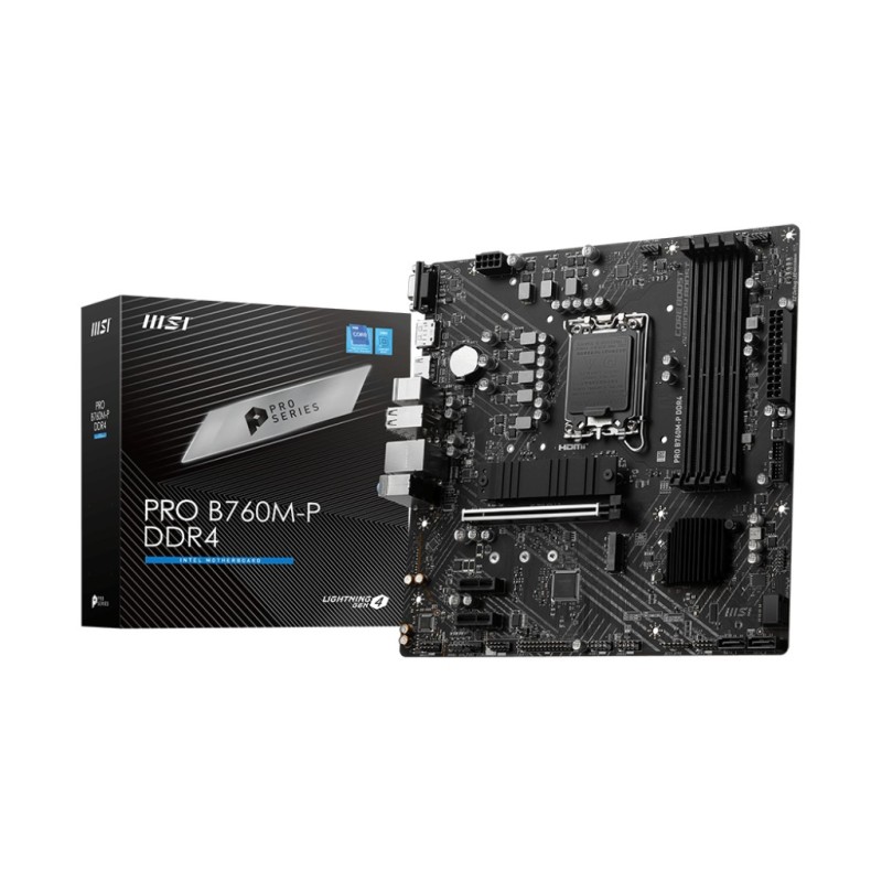 PRO B760M-P DDR4 - Motherboard - micro ATX - LGA1700-Sockel - B760 Chipsatz -...