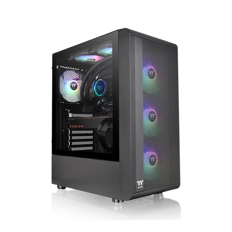 Thermaltake S200 TG ARGB Mid Tower ATX Gehäuse Sichtfenster schwarz